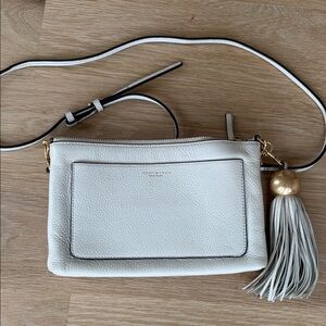 Tory Burch White Leather Crossbody Bag